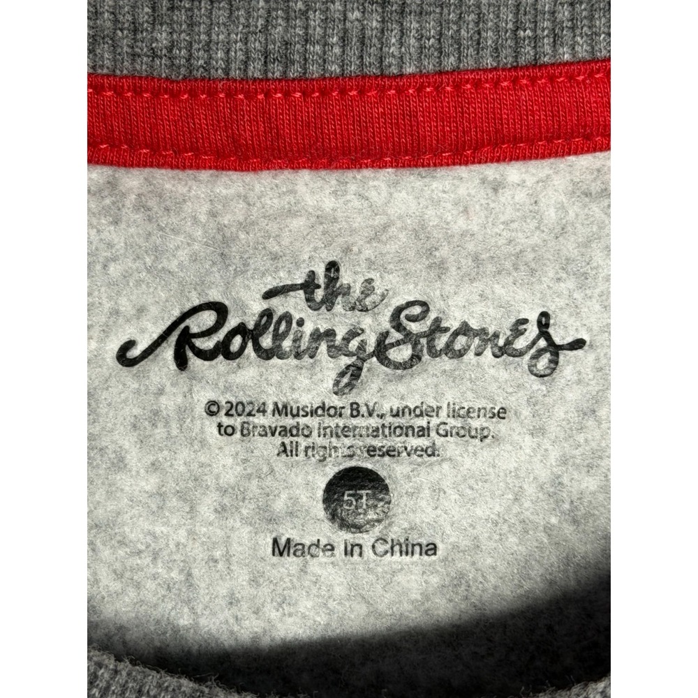 Rolling Stones Sweatshirt Toddler 5T Holiday Grey Girls Crewneck - Picture 7 of 7